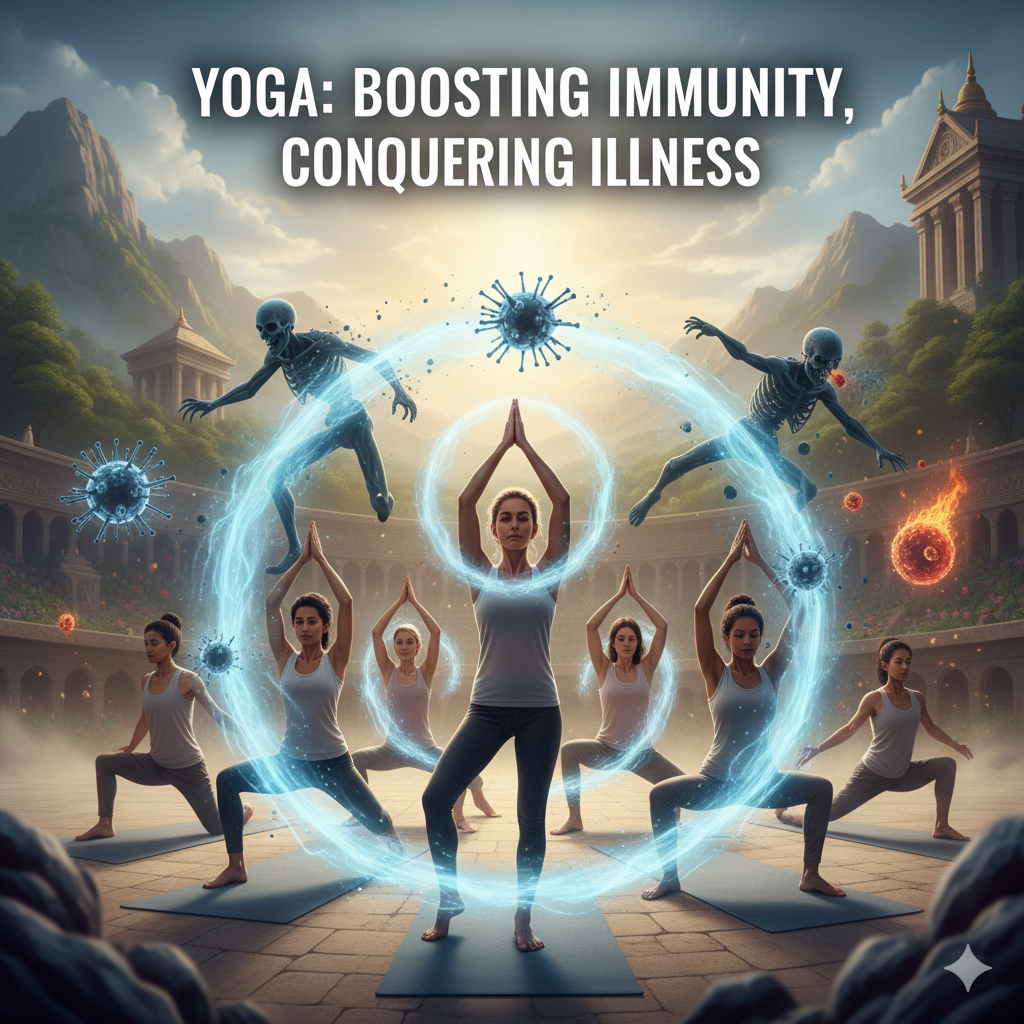 ७. योग च्या माध्यमातून बिमारी रोगांवर काम करणे